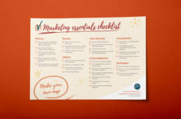 Amy Annetts Marketing Checklist